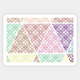 Tribal pattern, geometric and flower motifs, abstract print Sticker